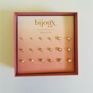 NEW Bijoux Bar Delicates Silver Tone Stud Earring Set✨